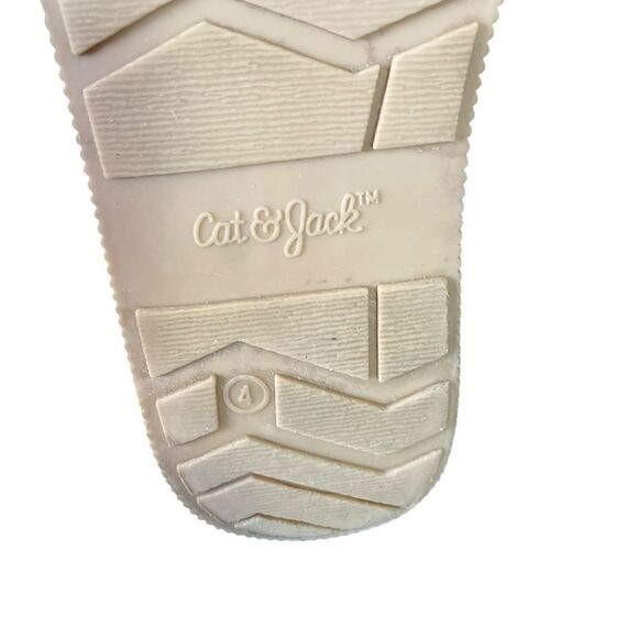 Cat & Jack Boots Girls Size 4 Ankle Gold Glitter - Picture 7 of 16